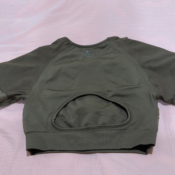 NVGTN Mocha Brown Vortex Seamless Open Back Tee/Bra size M - Picture 7 of 9